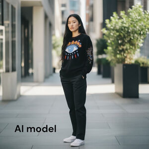 Kenzo Paris Embroidered Eye Motif Knit Sweater Black, S, Early 2000s